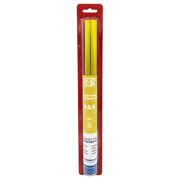 K&S Engineering 6055 gold aluminum crafting foil, one packaged roll