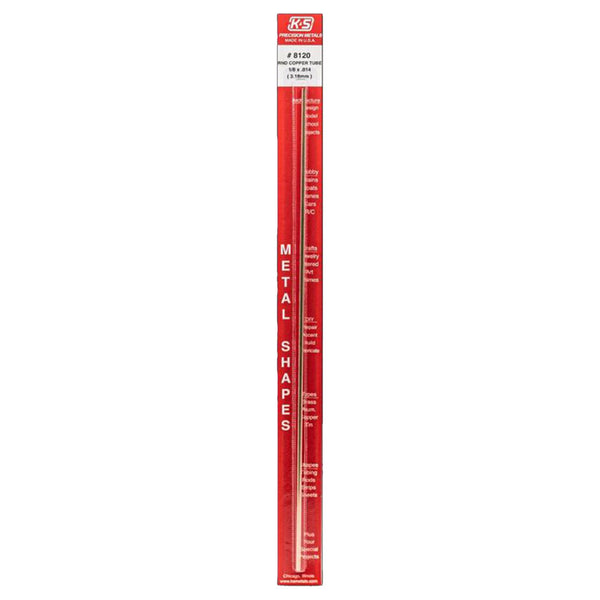 K&S 8120 copper tube 1/8 inch OD x 12 inches