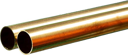 K&S 9225 round brass tube 3/4 inch OD x .029 wall x 36 inch 2 pack