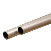 K&S 9807 round aluminum tubing, 8 mm outside diameter, 0.45 mm wall and 300 mm length, manufacturer profile photograph.
