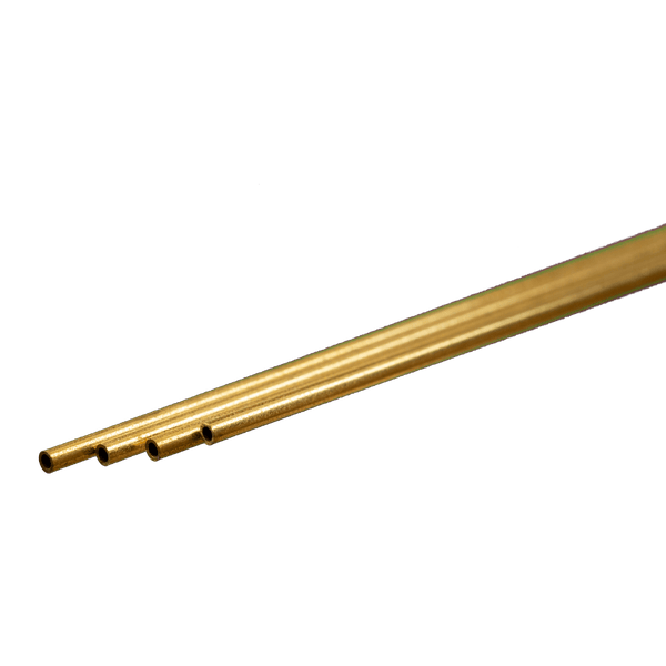 K&S 9831 round brass tubing, 1.5 mm outside diameter, 0.225 mm wall and 300 mm length, manufacturer profile photograph.