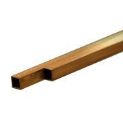 K&S 9853 square brass tubes, 5 mm outside width — end detail