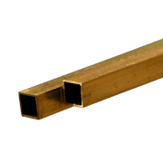 K&S 9854 square brass tubes, 6 mm outside width — end detail