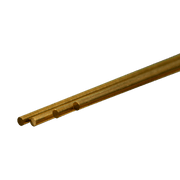 K&S 9864 round brass rods, 2.5 mm diameter, four pieces — end detail