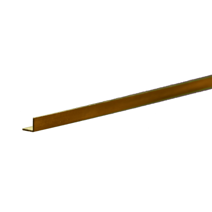 K&S 9880 brass angle, 1/8-inch legs — profile close-up