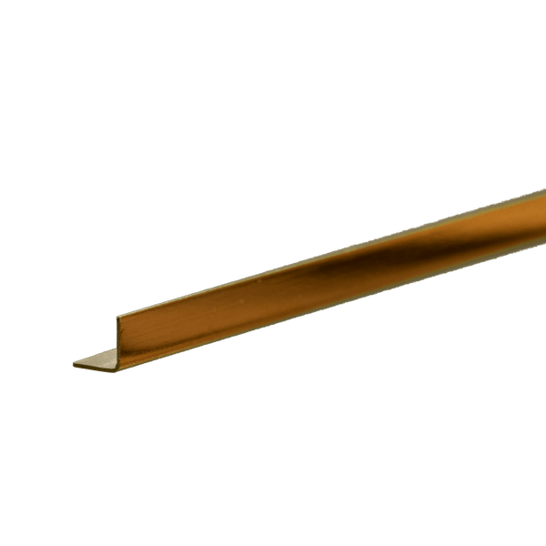K&S 9881 brass angle, 3/16-inch legs — profile close-up