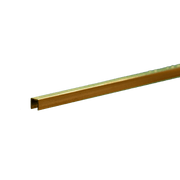 K&S 9885 brass channel, 1/8 by 1/8 inch legs — profile close-up