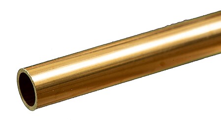 K&S 8211 Round Brass Tube 5/16 in OD x .029 in Wall x 12 in - product image