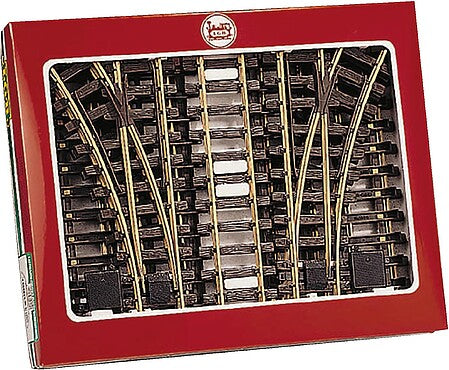LGB G-scale station track expansion set with two turnouts, straights and curves, item 19902