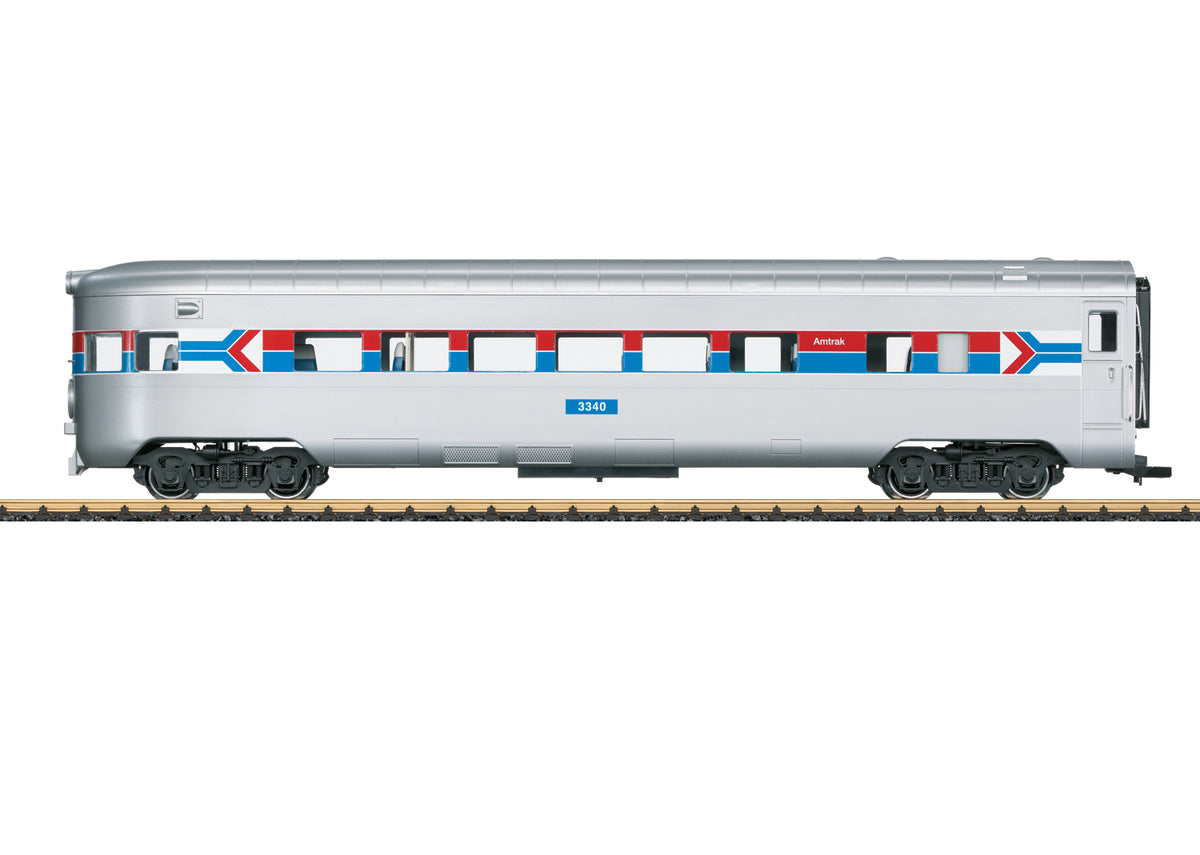 LGB 36605 Amtrak Phase I observation car number 3340 - side view