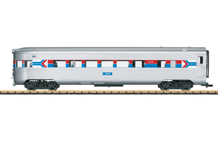 LGB 36605 Amtrak Phase I observation car number 3340 - side view