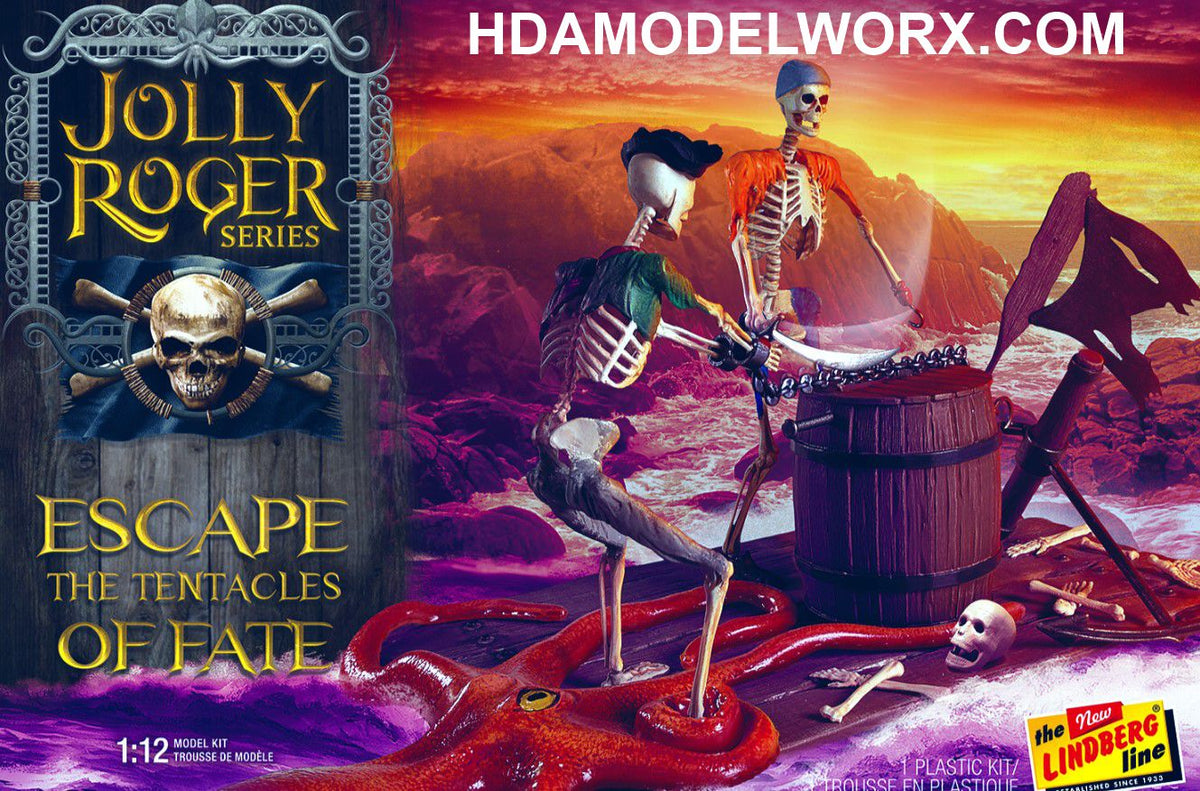 Lindberg HL615 Jolly Roger Escape the Tentacles of Fate 1:12 model kit box art