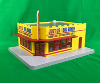 Lionel 2229170 Bail Bonds Building O Gauge angled view