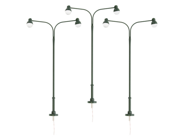 Lionel 2429220 O gauge double-arm globe light three-pack