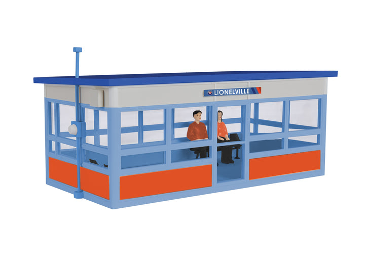 Lionel 2430040 Lionelville passenger shelter with two seated figures