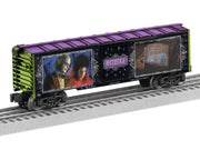 Lionel 2528020 Beetlejuice O gauge boxcar with movie artwork.