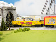 Lionel 2528520 Tom and Jerry chasing gondola, gondola displayed on a layout; other rolling stock and scenery not included