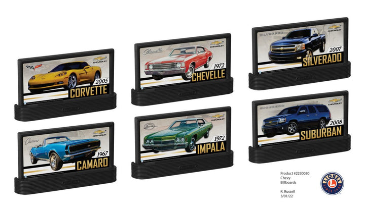 Lionel O Scale Chevy Billboard Pack - 2330030 — exact product reference