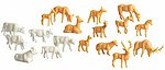 Lionel 1930310 O gauge unpainted animals 36 pack