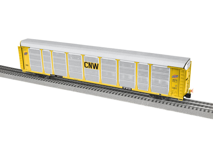 Lionel 2526420 Chicago and North Western VISION autorack TTGX 983715, yellow and silver