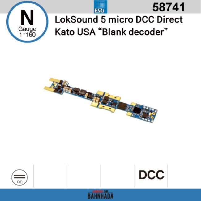 ESU LokSound 5 Micro Kato DCC Sound Decoder – 58741– product image