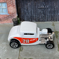 Loose Hot Wheels - 1932 Ford 3 Window - White and Red So-Cal Speed Shop