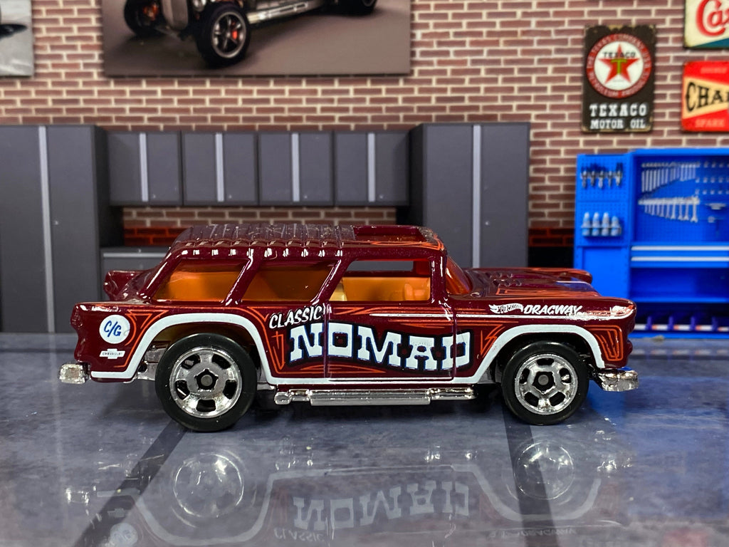 Loose Hot Wheels - 1955 Chevy Nomad - Dark Red