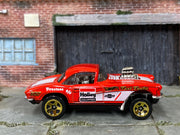 Loose Hot Wheels - 1962 Chevy Corvette Gasser - Red and White