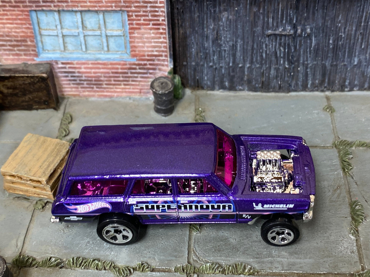 Loose Hot Wheels - 1964 Chevy Nova Station Wagon Gasser - Purple Supernova