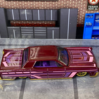 Loose Hot Wheels - 1964 Lincoln Continental - Dark Red and Pink