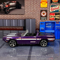 Loose Hot Wheels - 1969 Ford Mustang Shelby GT500 - Purple and White