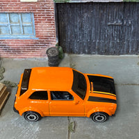 Loose Hot Wheels - 1973 Honda Civic Custom - Orange and Black