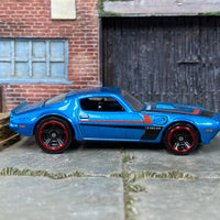 Loose Hot Wheels - 1973 Pontiac Firebird - Blue and Black