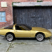 Loose Hot Wheels - 1980 Chevy Corvette - Gold (Metal Bottom)