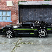 Loose Hot Wheels - 1984 Ford Mustang SVO - Black, Silver and Green