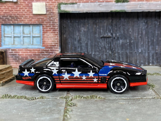 Loose Hot Wheels - 1984 Pontiac Firebird - Black Stars and Stripes