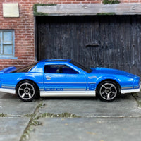 Loose Hot Wheels - 1984 Pontiac Firebird - Blue and White