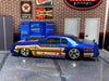 Loose Hot Wheels - 1986 Ford T-Bird Pro Stock Drag Car - Blue with Stripes