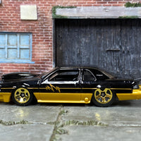 Loose Hot Wheels - 1988 Ford T-Bird Pro Stock Drag Car - Black and Gold