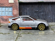 Loose Hot Wheels - 1988 Honda CRX - Primer Gray, Red, Orange and Black