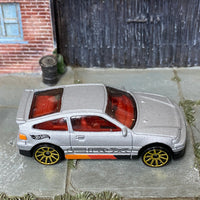 Loose Hot Wheels - 1988 Honda CRX - Primer Gray, Red, Orange and Black