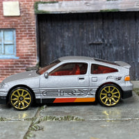 Loose Hot Wheels - 1988 Honda CRX - Primer Gray, Red, Orange and Black