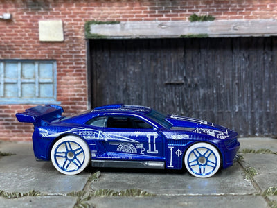 Loose Hot Wheels - 2011 Camaro - Blue and White