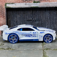 Loose Hot Wheels - 2011 Camaro - White and Blue