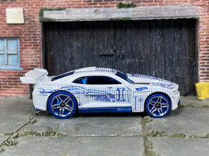 Loose Hot Wheels - 2011 Camaro - White and Blue