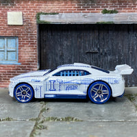 Loose Hot Wheels - 2011 Camaro - White and Blue