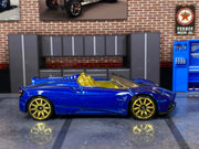 Loose Hot Wheels -2017 Pagani Huayra Roadster - Blue and Gold
