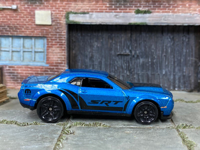Loose Hot Wheels - 2018 Dodge Challenger SRT Demon - Blue and Black SRT Livery