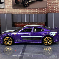 Loose Hot Wheels - 2020 Dodge Charger Hellcat - Purple and White