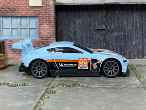 Loose Hot Wheels - Aston Martin Vantage GTE - GULF Blue and Orange